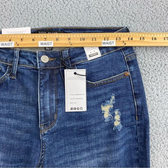 Judy Blue Women's Relaxed Fit Distressed Dark Blue Jeans  NWT   |  Size:  5/27 - Picture 10 of 16